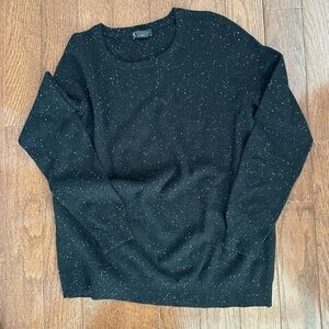 Bloomingdale’s Speckled Black Cashmere Sweater